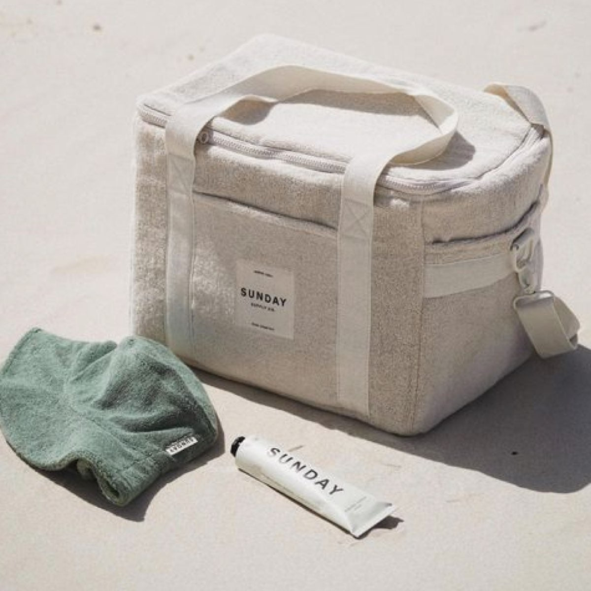 Golden Towelling Cooler Bag