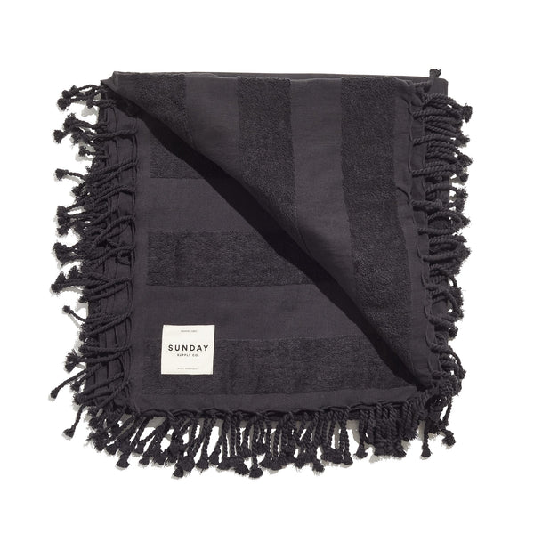 Black Rock Beach Towel: 100% Lightweight Cotton | Sunday Supply Co.