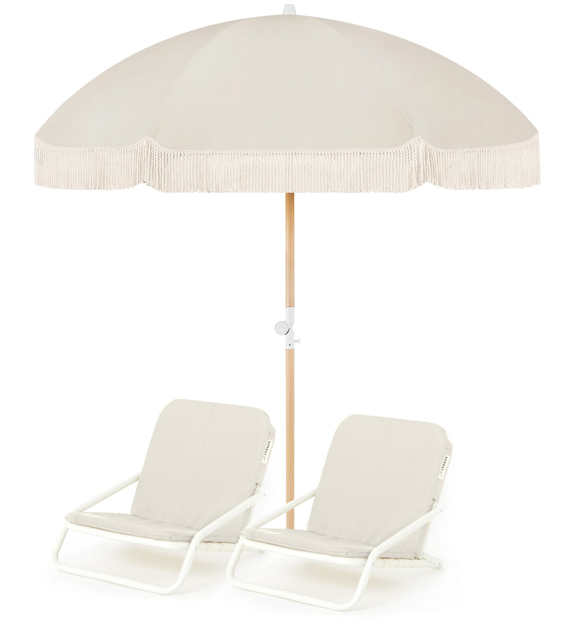 Dunes Beach Umbrella & Beach Chair Set Beach Set