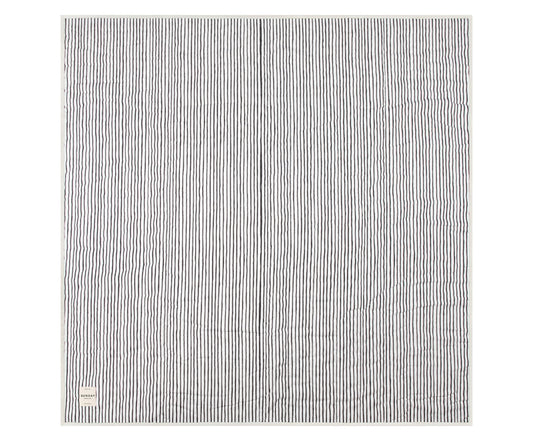 Natural Instinct beach mat laid out flat, 180 x 180cm padded cotton canvas picnic rug