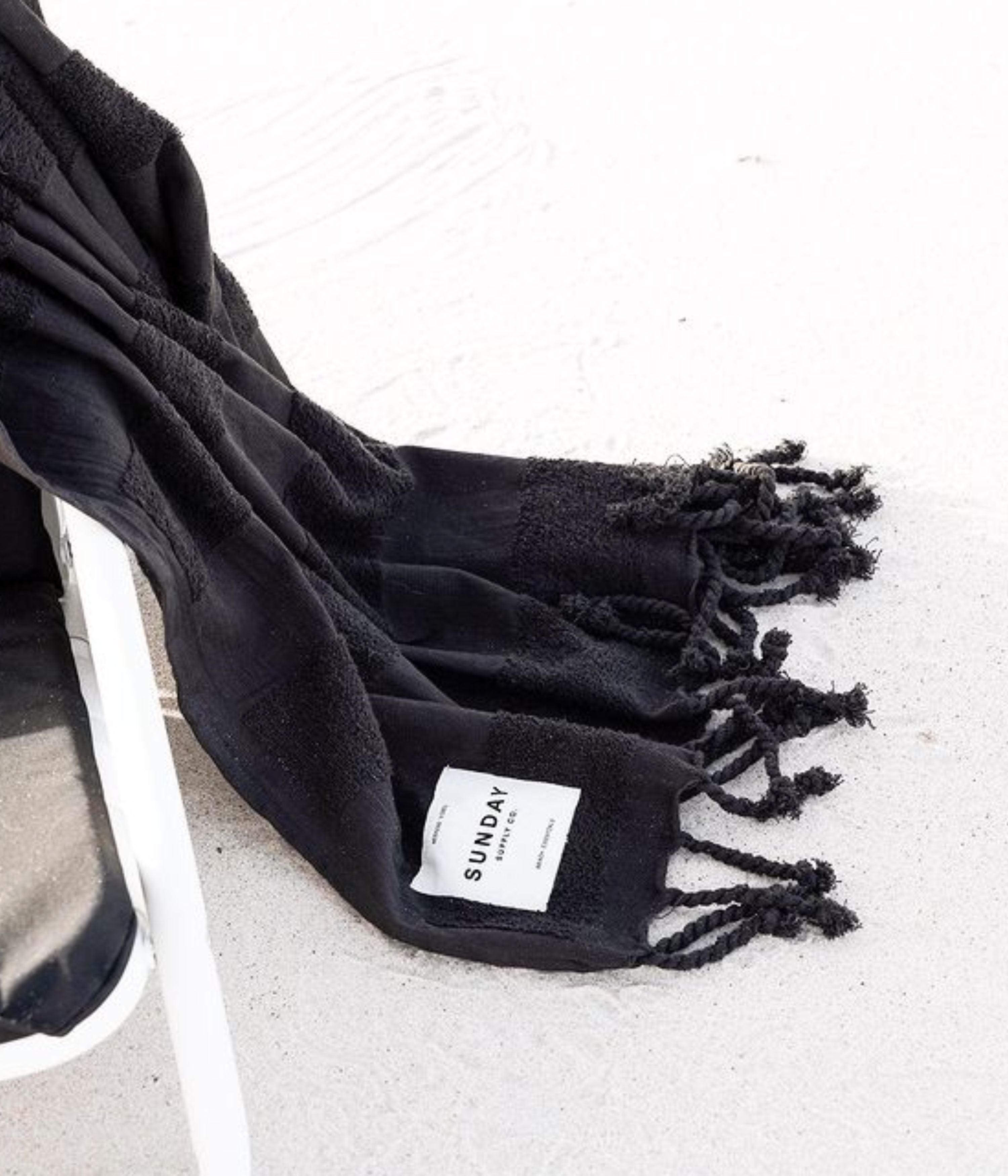 Black Rock Beach Towel: 100% Lightweight Cotton | Sunday