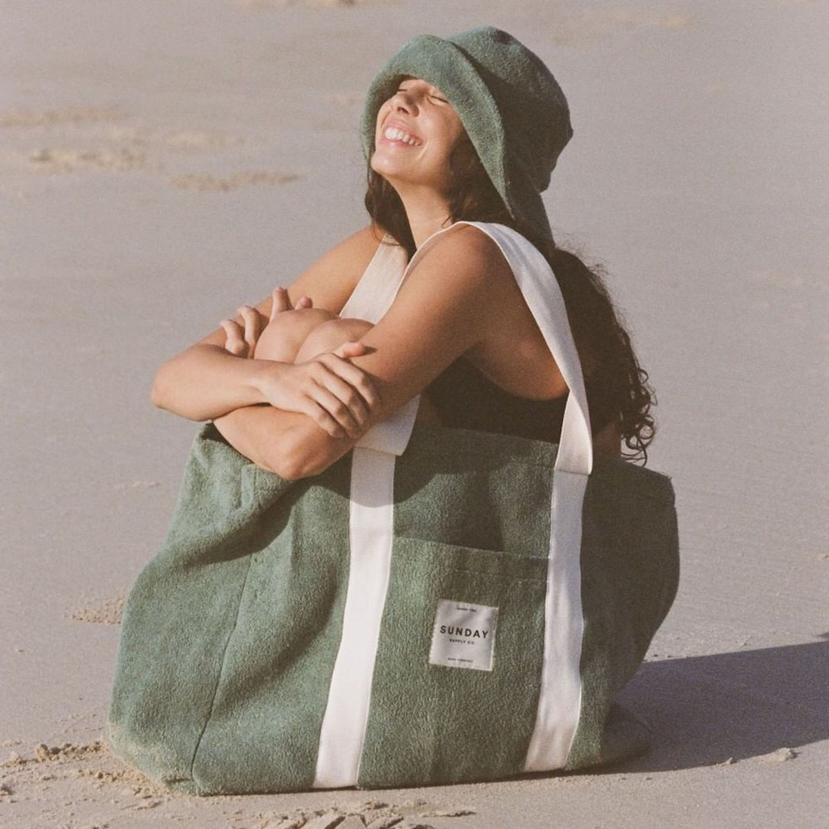 Tallow Towelling Beach Hat