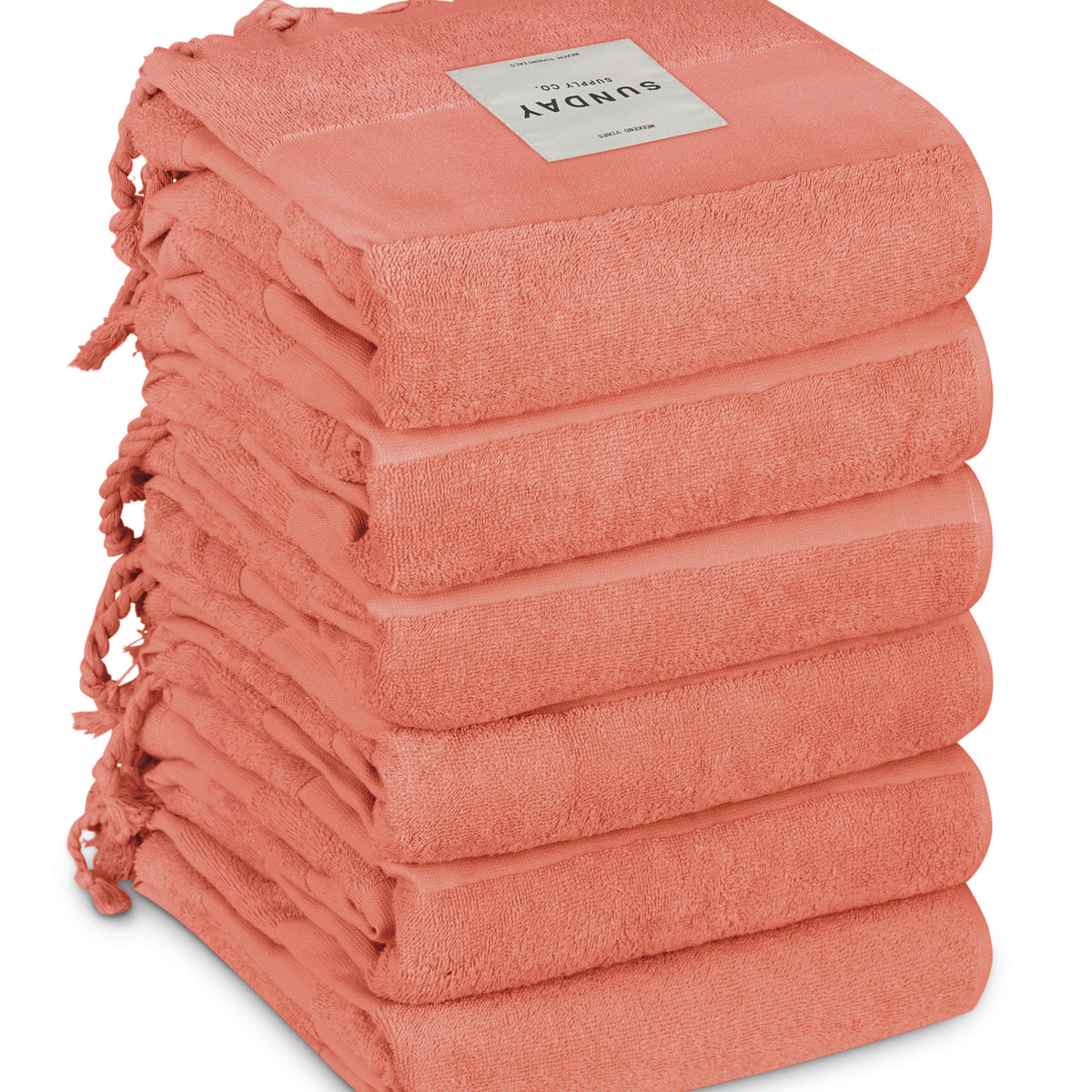 Terracotta Beach Towel Set of 6