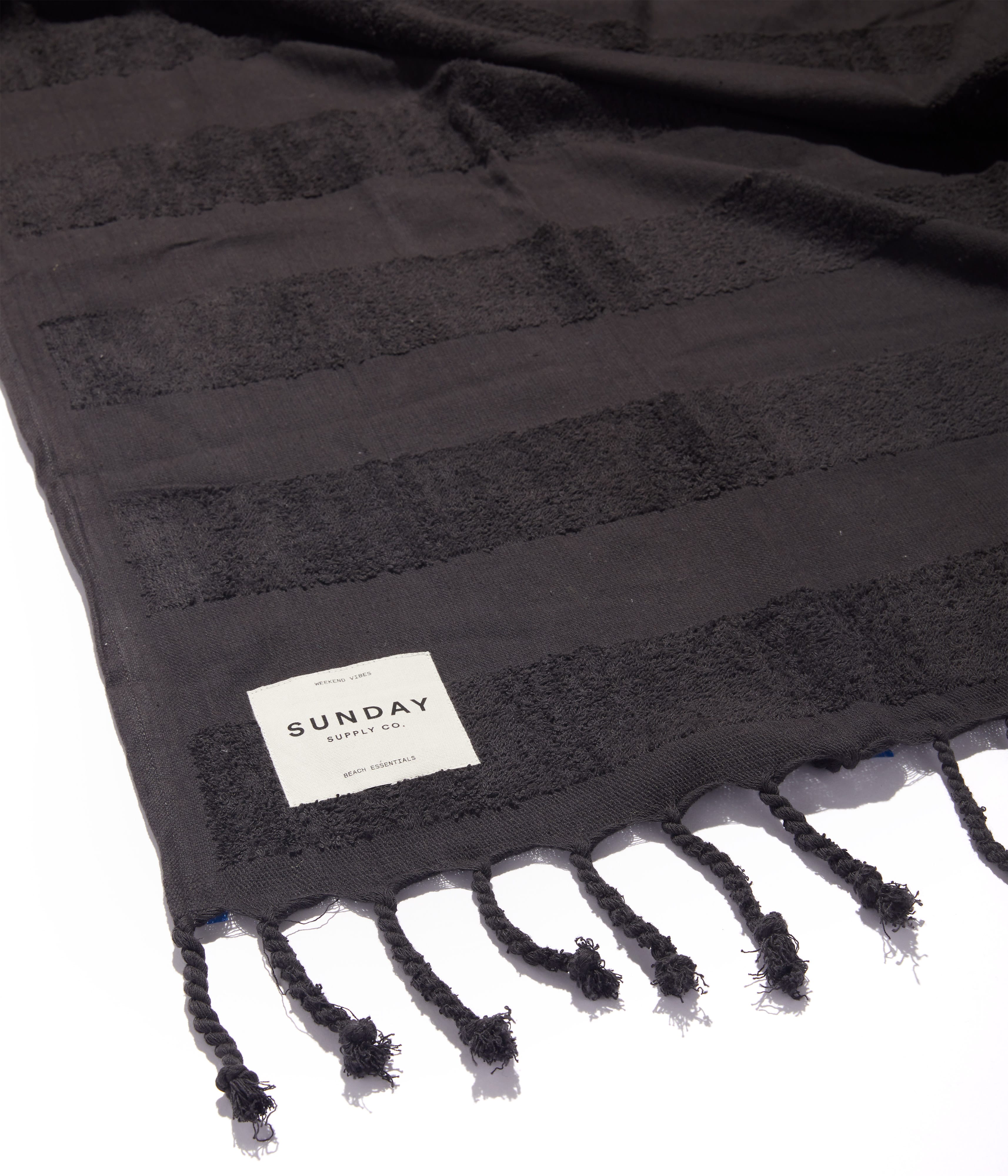 Black Rock Beach Towel: 100% Lightweight Cotton | Sunday
