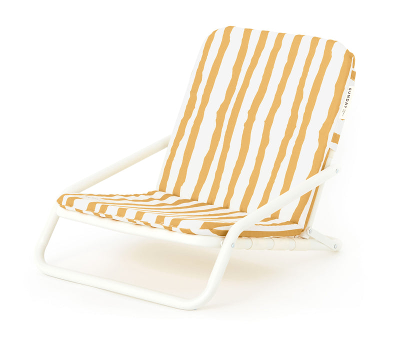 Best Beach Chairs Folding, Lightweight & Easy to Carry Cushion w/ Recline Sunday Supply Co.