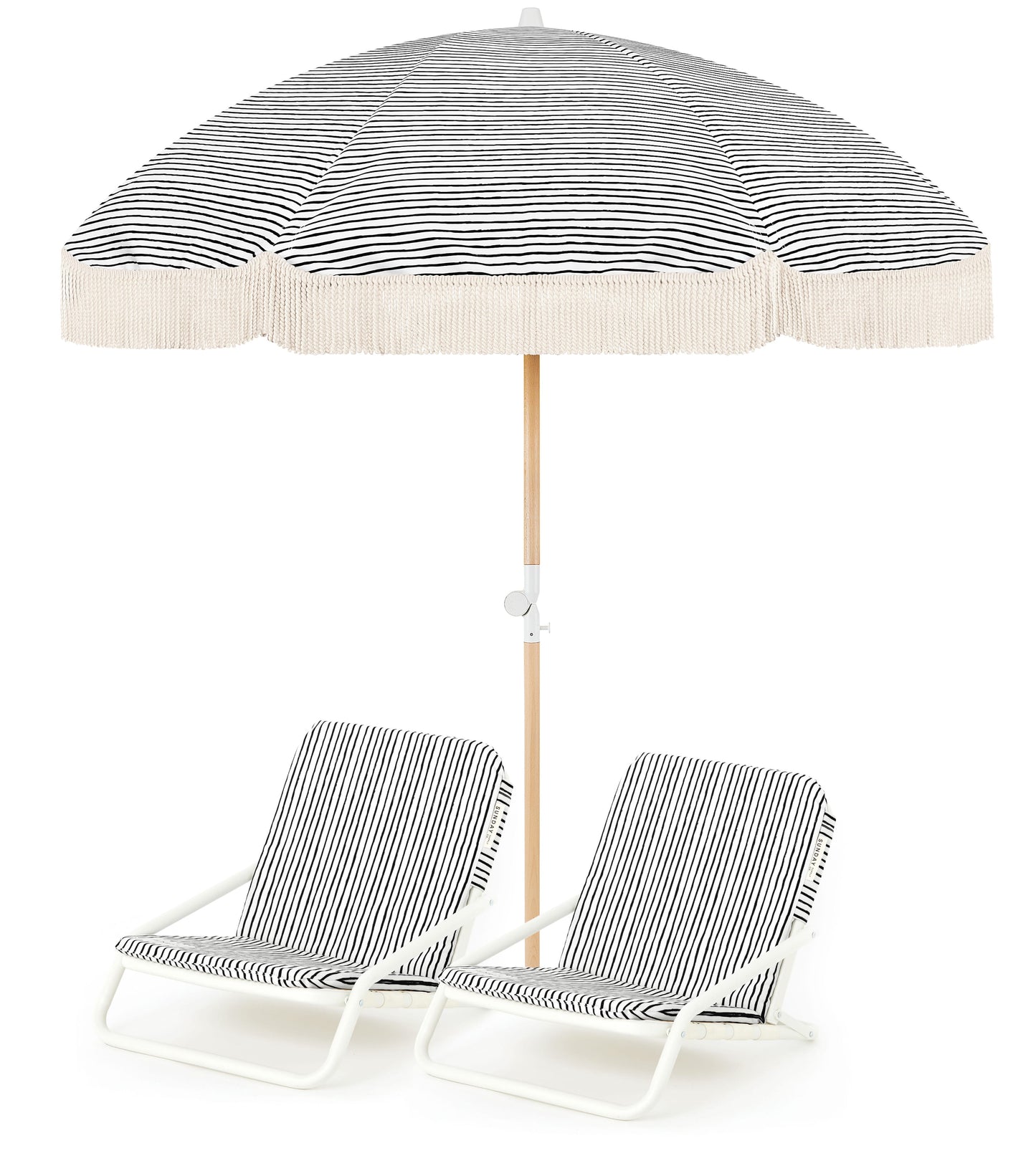 Natural Instinct Beach Umbrella & Beach Chair Set